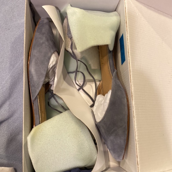 Splendid Soft blue almost grey kid suede flats - Picture 6 of 7